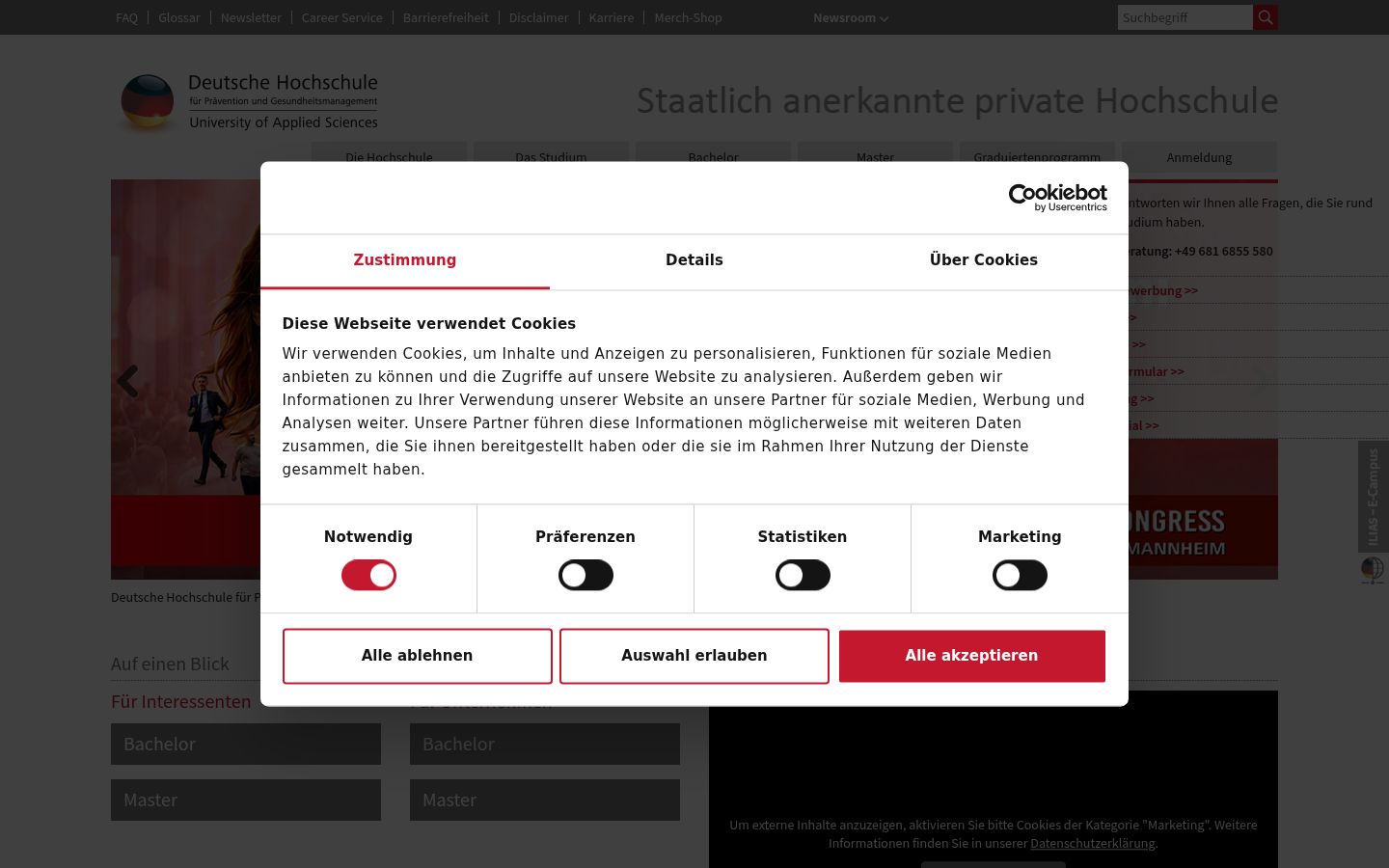 Zrzut ekranu banera zgody wyświetlanego przed jakąkolwiek interakcją