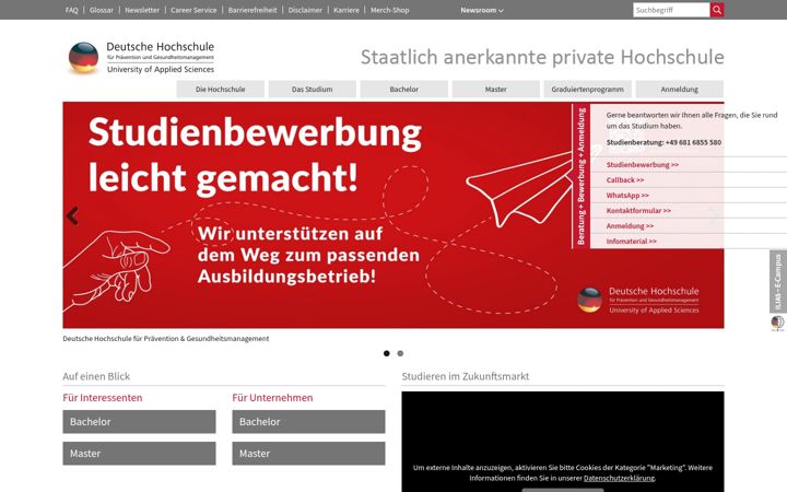 Screenshot of dhfpg.de
