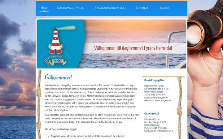Screenshot di dhfyren.fi