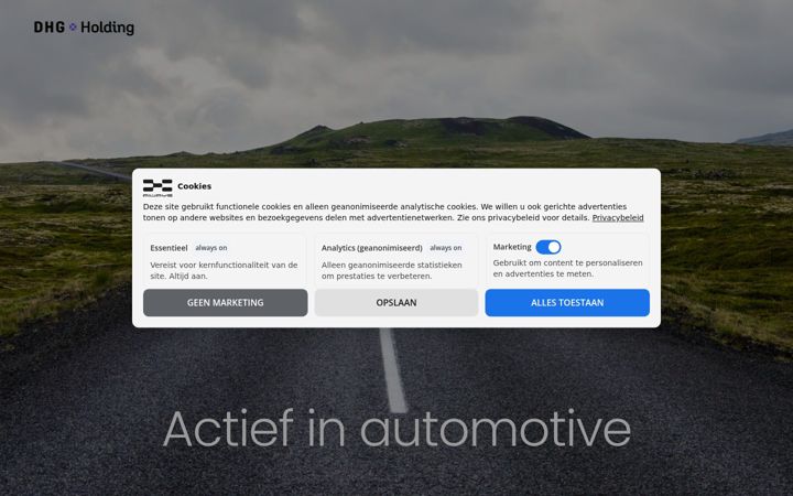 Screenshot of dhg-holding.nl
