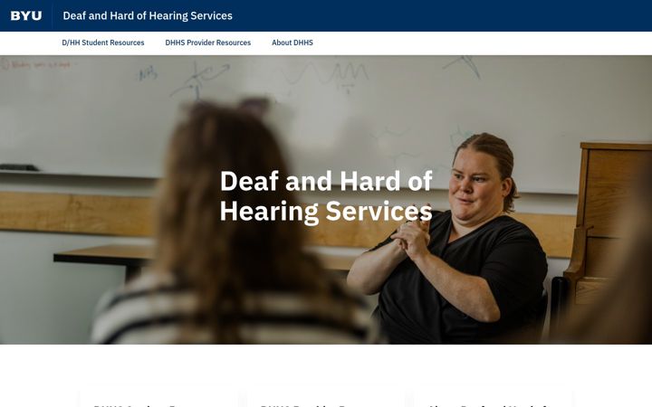 Skjermbilde av dhhs.byu.edu