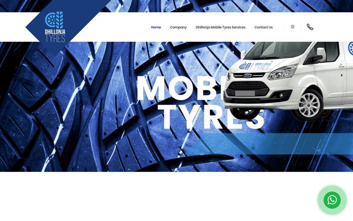 Screenshot of dhillonjamobiletyres.co.uk