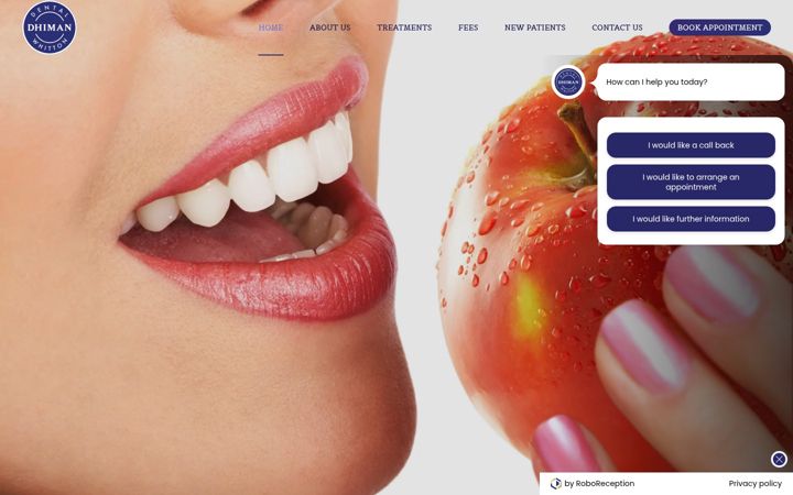 Screenshot of dhimandental.uk