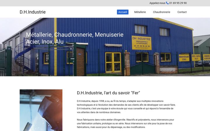 Екранна снимка на dhindustrie.fr