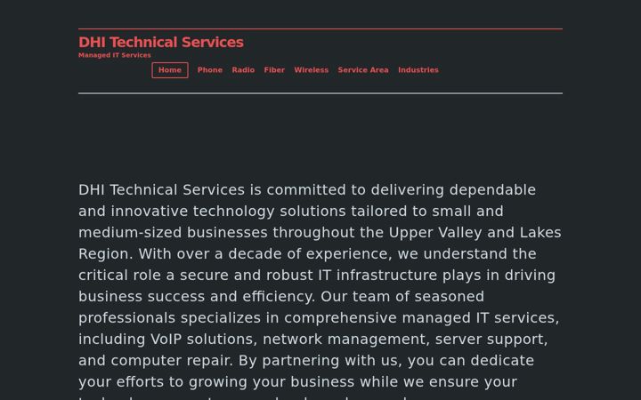 Screenshot von dhitechnical.com
