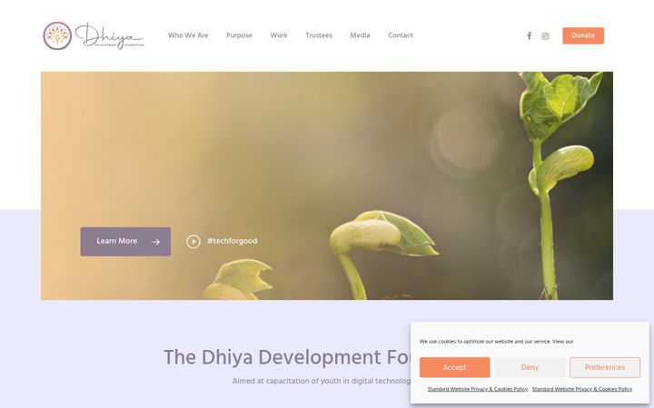 Ekrānuzņēmums no dhiya.co.za