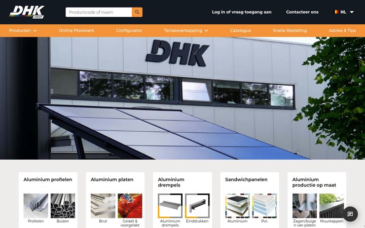 Screenshot of dhk.be