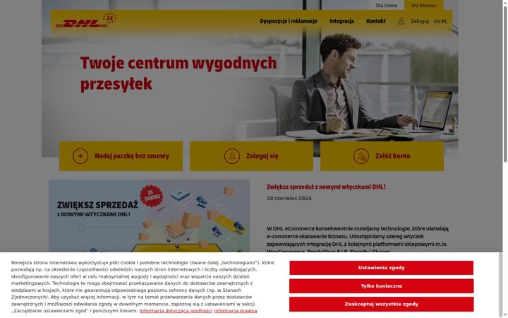 Screenshot of dhl24.com.pl