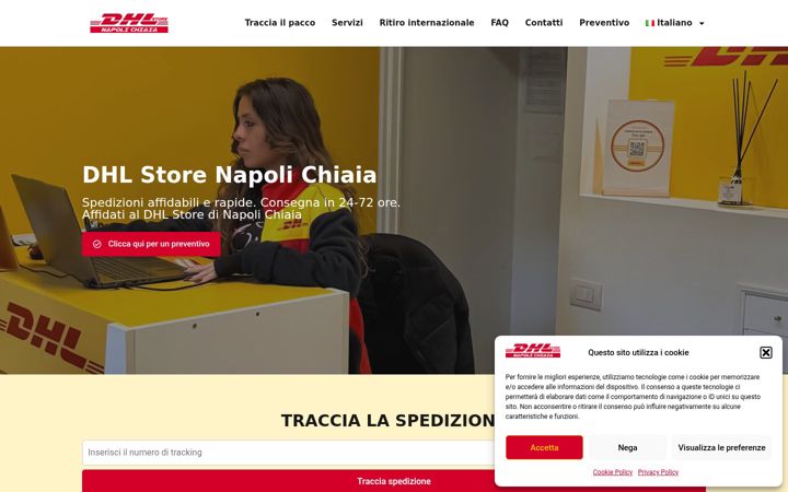 Screenshot of dhlnapoli.com