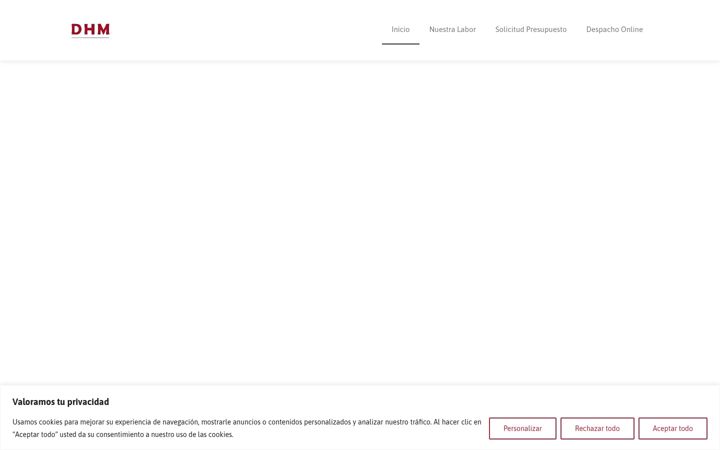 Captură de ecran a dhm-administraciondefincas.es