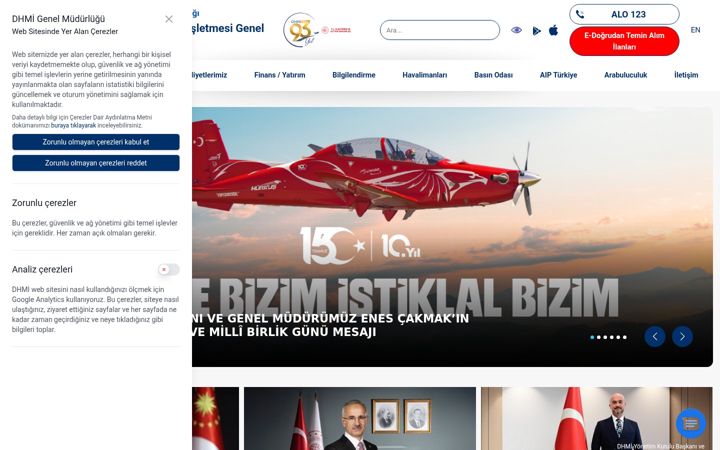 Screenshot of dhmi.gov.tr