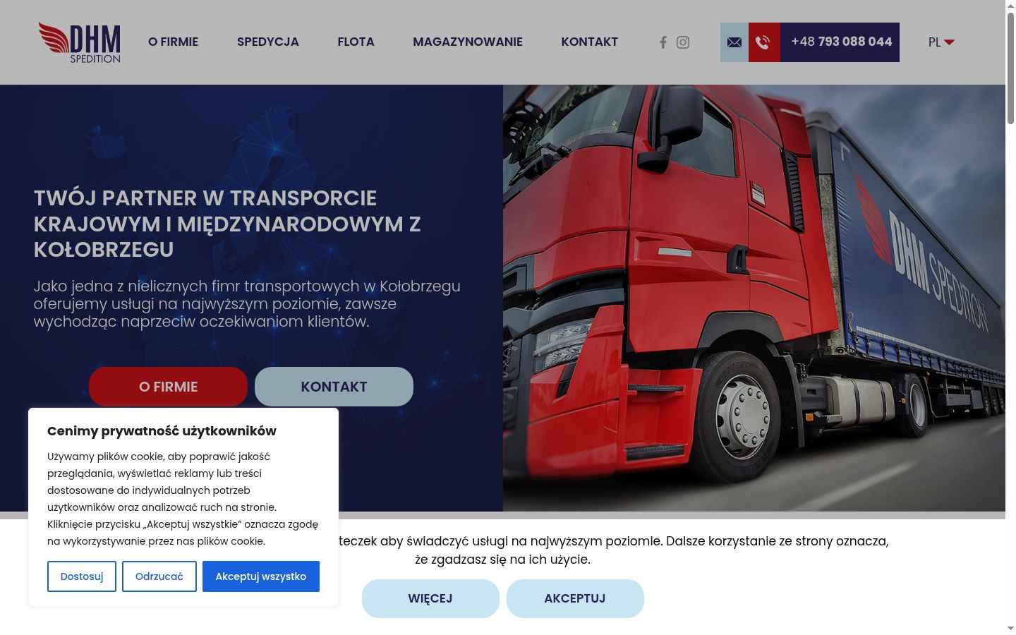 Képernyőkép a bármilyen interakció előtt megjelenő hozzájárulási bannerről