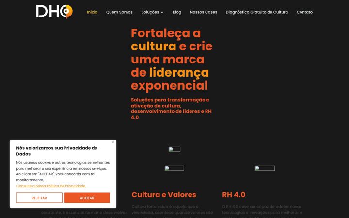 Ekraanipilt saidist dhoconsulting.com.br