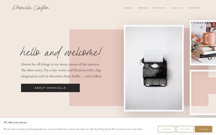 Screenshot of dhonielleclayton.com