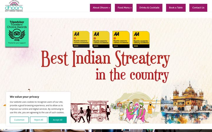 Screenshot of dhoomuk.co.uk
