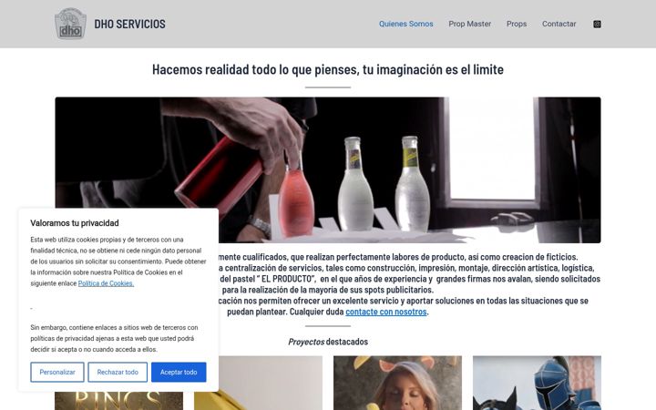 Screenshot of dhoservicios.com