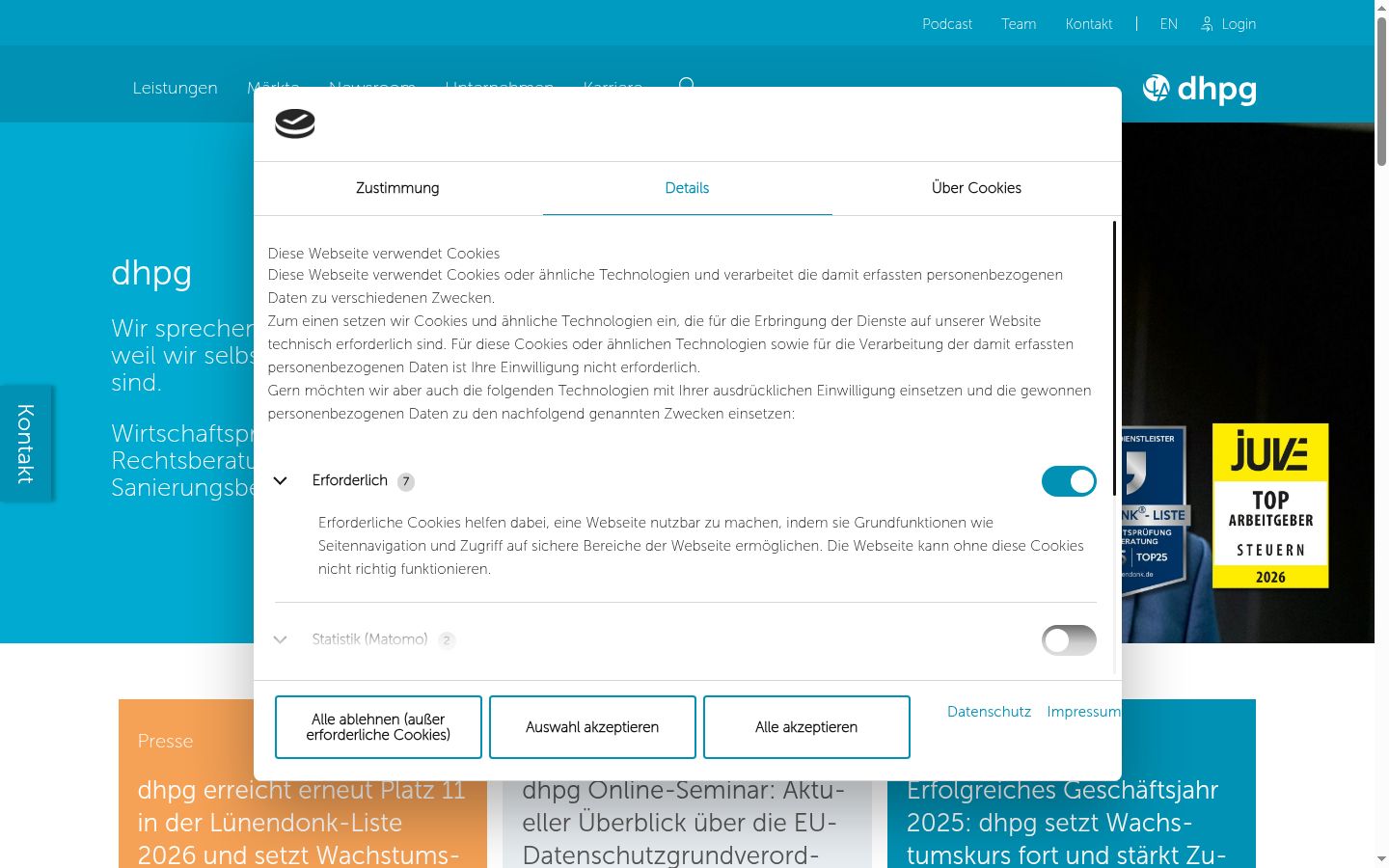 Screenshot tal-banner tal-kunsens muri qabel kwalunkwe interazzjoni