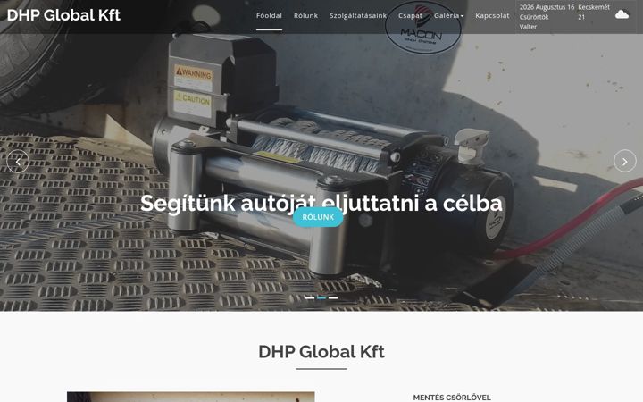 Skärmbild av dhpglobal.hu