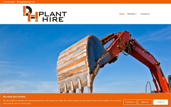 Screenshot of dhplanthire.co.uk