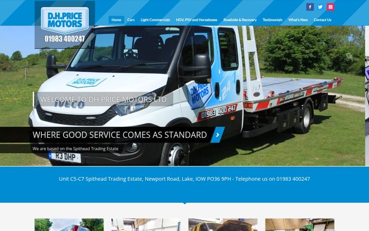 Screenshot of dhpricemotors.com