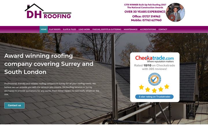 Zrzut ekranu dhroofingservices.co.uk