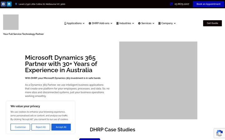 Captura de ecrã de dhrp.com.au