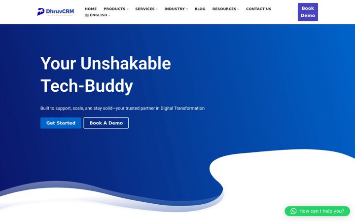 Screenshot of dhruvcrm.com