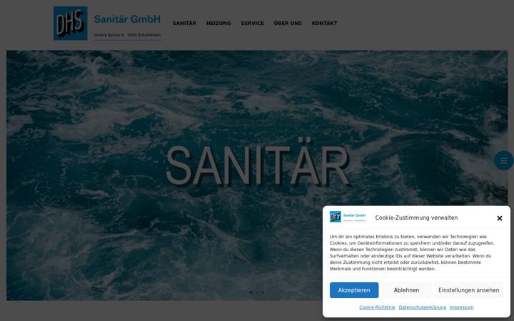Screenshot of dhs-sanitaer.ch