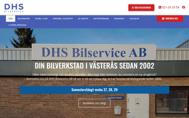 Screenshot di dhsbilservice.se