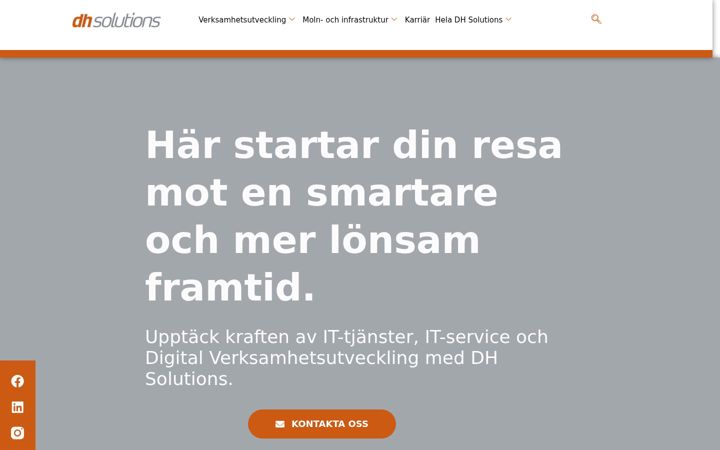 Screenshot di dhsolutions.se