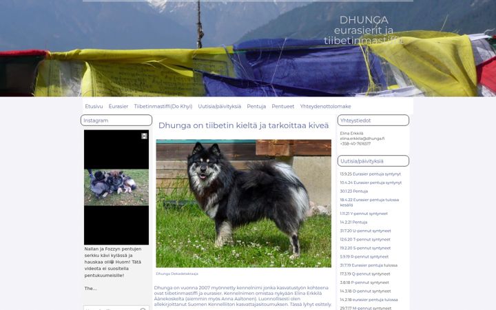 Screenshot di dhunga.fi