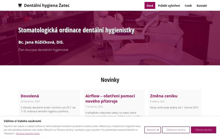 Skärmbild av dhzatec.cz