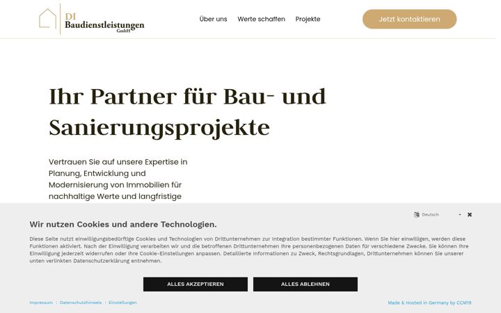 Skærmbillede af di-baudienstleistungen.de