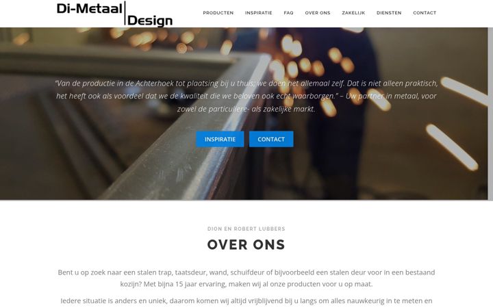 Képernyőkép: di-metaaldesign.nl
