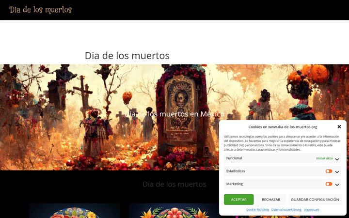 Ekrano kopija dia-de-los-muertos.org