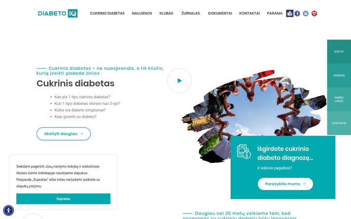 Screenshot ta' dia-iq.lt