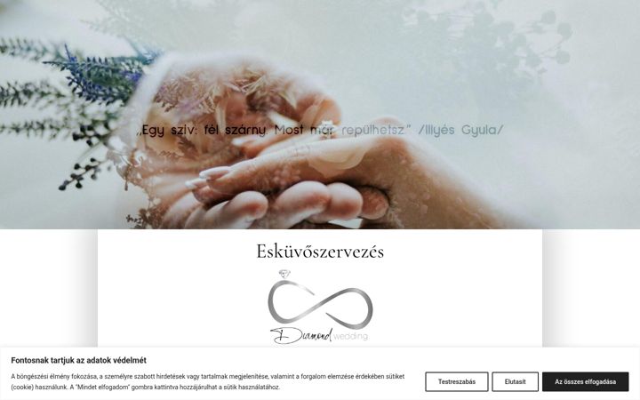 Screenshot of dia-mondwedding.hu