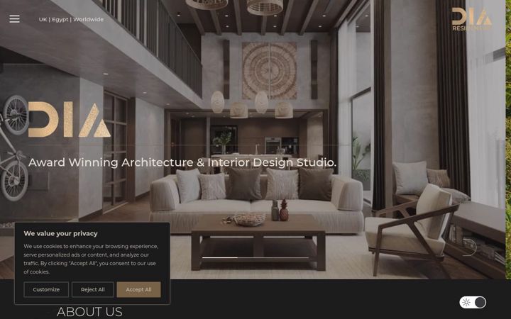Screenshot of dia-resi.co.uk
