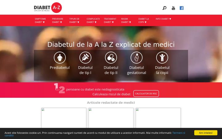 Skärmbild av diabet-az.ro