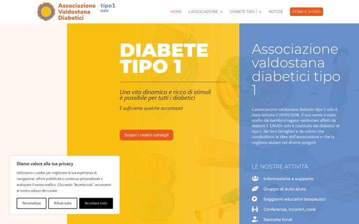 Screenshot von diabete1vda.it
