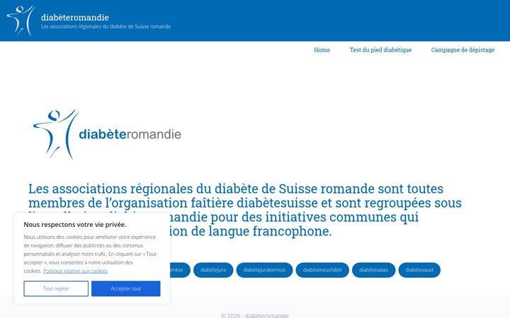 Screenshot of diabeteromandie.ch