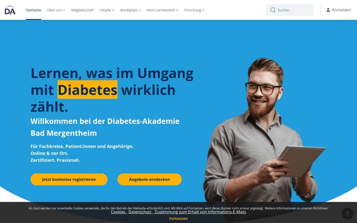 Screenshot of diabetes-akademie.de