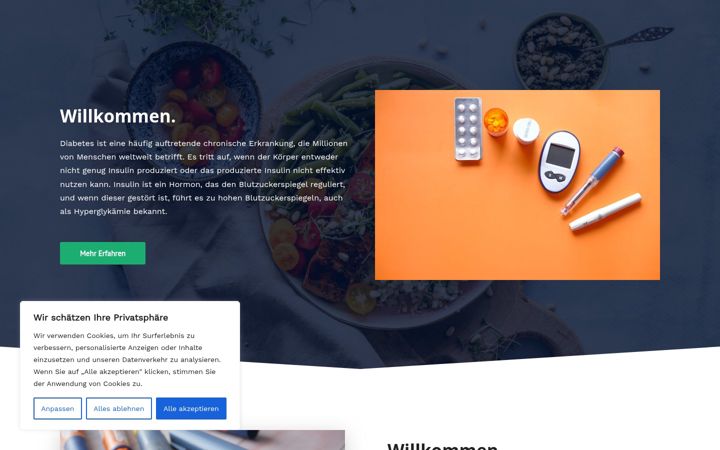 Screenshot of diabetes-keyword.de
