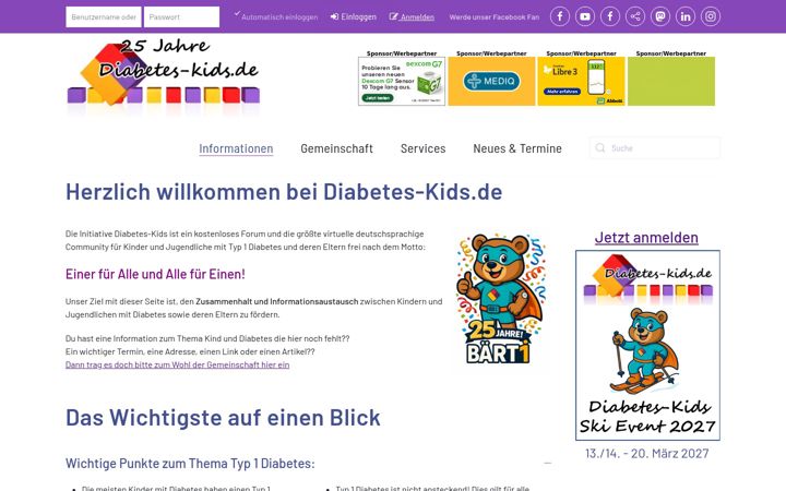 Screenshot of diabetes-kids.de
