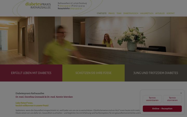 Screenshot ta' diabetes-rathausallee.de