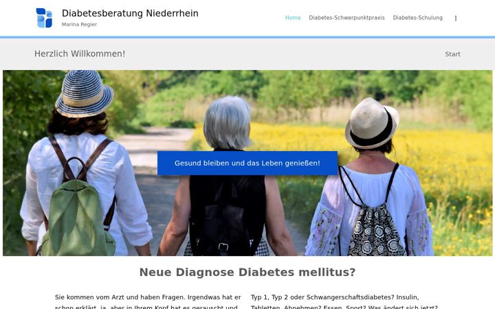 Screenshot of diabetesberatung-niederrhein.de