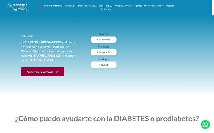 Screenshot of diabetesbien.com