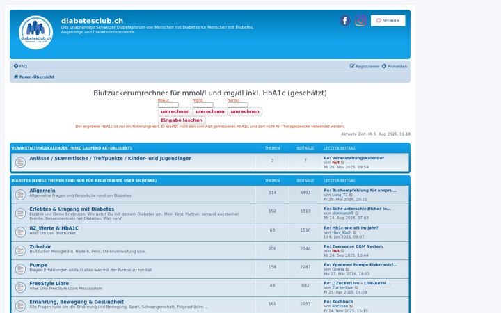 Screenshot of diabetesclub.ch