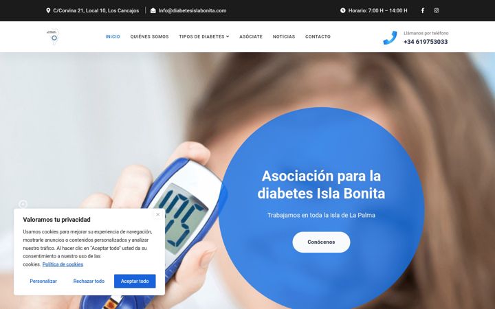 Screenshot of diabetesislabonita.com