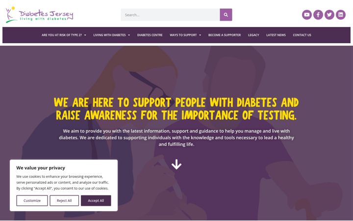 Screenshot of diabetesjersey.com